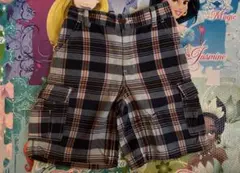 Polo チェック柄 ハーフパンツ 120 アジャスター付き