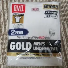 B.V.D. メンズ ゴールド 下着 2枚組 96-104 cm