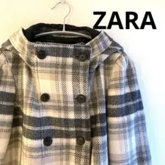 ZARA BASIC アウター コート チェック Mサイズ ザラベーシック