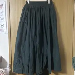 ダークグリーン フレアスカート Fサイズ