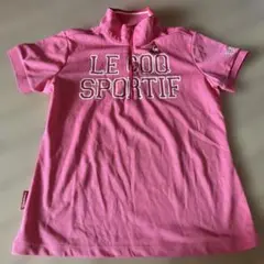 LE COQ SPORTIF ピンク ハーフジップシャツ