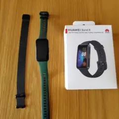 HUAWEI Band 8 本体とグリーンバンド