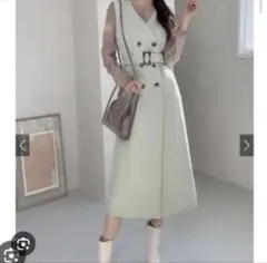 GRLベルト付きノースリーブワンピース