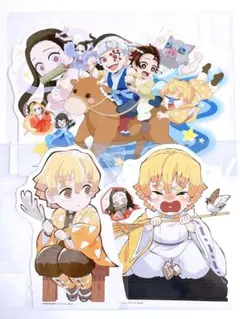 鬼滅の刃　ufotable みにきゃら5周年記念　大集合くじ　パネル　善逸　3枚