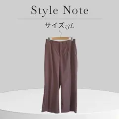 美品 StyleNote スタイルノート ピンク ワイド 3L 大きいサイズ