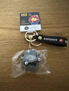 大阪関西万博　黒ミャクミャクポムポムプリン キーホルダー 新品