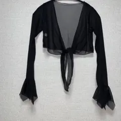 ブラックメッシュクロップドトップス