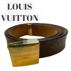 【LOUIS VUITTON】ロゴバックル レザーベルト