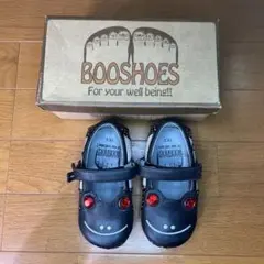 BOOSHOES キッズシューズ 15.0cm蛙　黒　カエル　音符　ピアノ