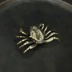 142 真鍮 置物 カニ かに ビンテージ 風水 開運 金運 グッズ リアル