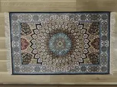 カシミール絨毯　カシミヤシルク