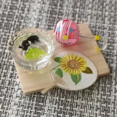 夏祭りセット(黒金魚)(ミニチュア)