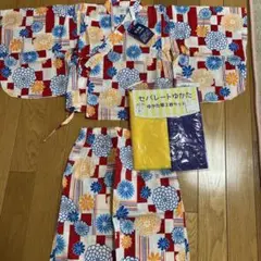 浴衣日本製 花柄浴衣セット 110サイズ