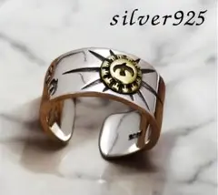 シルバー925【刻印あり】太陽イーグル メキシカンヴィンテージ オープンリング