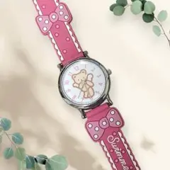 クマ くま ピンク 腕時計 子供