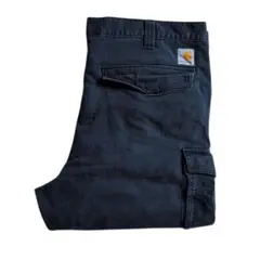カーハート カーゴパンツ ワークパンツ ネイビー W38L30 US流通モデル