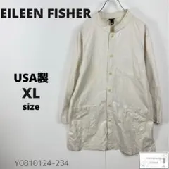 訳あり EILEEN FISHER USA製 ジャケット ライトアウター XL