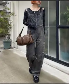 サイドポケットデニムサロペ