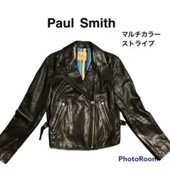 美品 PAUL SMITH ポールスミス ラムレザー ジャケット ライダース