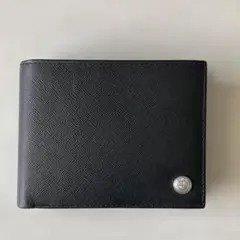 ブラック 二つ折り財布 合成皮革