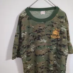 迷彩tシャツ　カモフラ　ワンポイント　バックプリント　アメカジ