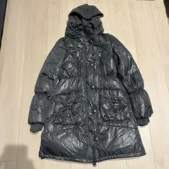 【バックス】BACKSダークグレー ダウンジャケット フード付き