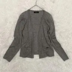 美品✨フォクシー カシミヤ シルク ロゴプレート カーディガン