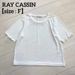【RAY CASSIN】　シースルートップス　半袖　メロウ　透け感　フリーサイズ