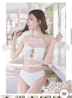 【完売品】【新品未使用】cherimi 水着 ホワイト Mサイズ cherimi❤︎水着(完売商品)