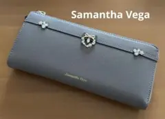 Samantha Vega サマンサベガ　長財布　リボン　花　ストーン　ビジュー