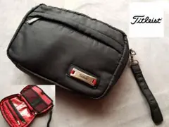 【タイトリストTitleist】メタルプレート ゴルフポーチバッグ カートバッグ