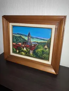 市村司　バラ　本人サイン入り　絵画　油彩画　SMサイズ　額付き　25.2.8 市村司 バラ 本人サイン入り 絵画 油彩画 SMサイズ 額付き 25.2