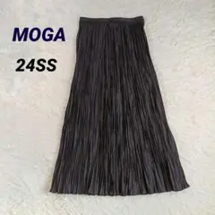 24SS 極美品✨モガ　ランダムプリーツスカート　ロング丈　ブラック　М