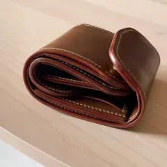 【タイムセール】3つ折り財布 HORWEEN シェルコードバン