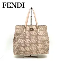 FENDI フェンディ ズッキーノ ピンク ハンドバッグ トートバッグ