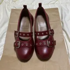 GU×rokh コラボ メリージェーンシューズ XLサイズ レッド 赤