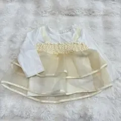 新品未使用 バースデイ フリル キャミ レイヤード風Tシャツ 長袖 90
