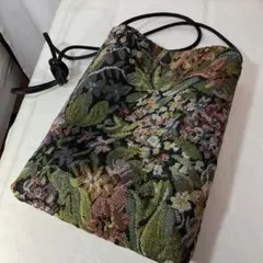 花柄サコッシュ 中型コブラ織りサコッシュショルダーバッグハンド７２５