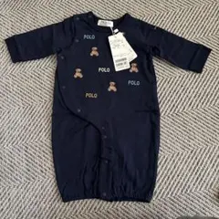 【新品未使用】POLO プティマイン　 ロンパース くま刺しゅう2way お祝い