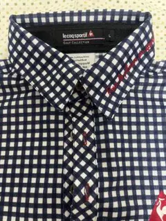 le coq sportif ゴルフシャツ Lサイズ チェック柄