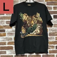 solidrock 虎柄　アートプリント　Tシャツ☆タイガー柄Ｌサイズ