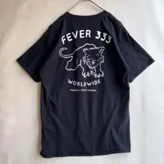 古着　FEVER333 バンドTシャツ　メンズ　ヘタウマ　ブラックキャット　スカ