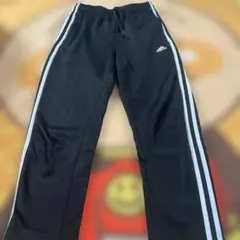 adidas ブラック ジャージ サイドストライプ