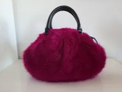ドリスヴァンノッテン2017AW フェイクファーバッグ ピンク