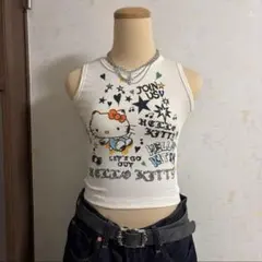 ハローキティ y2k 平成ギャル　タンクトップ　hello kitty パンク