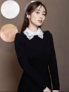 スナイデル レースロングニットワンピース 【美品】✨