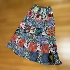 パッチワーク フレアスカート