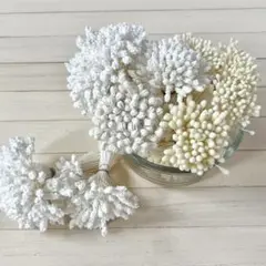 アートフラワー　ペップ　ホワイト　クリーム　白　まとめ売り