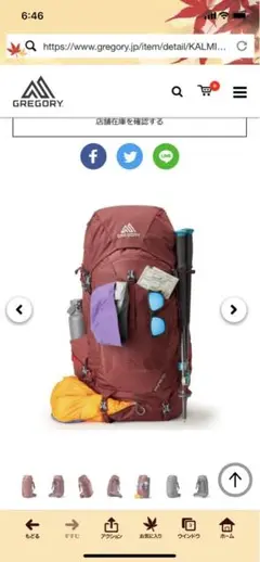 グレゴリー GREGORY Z55 バックパック リュック 登山