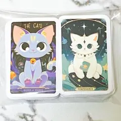 【ST-17】海外 ステッカー 猫タロット風 68枚①